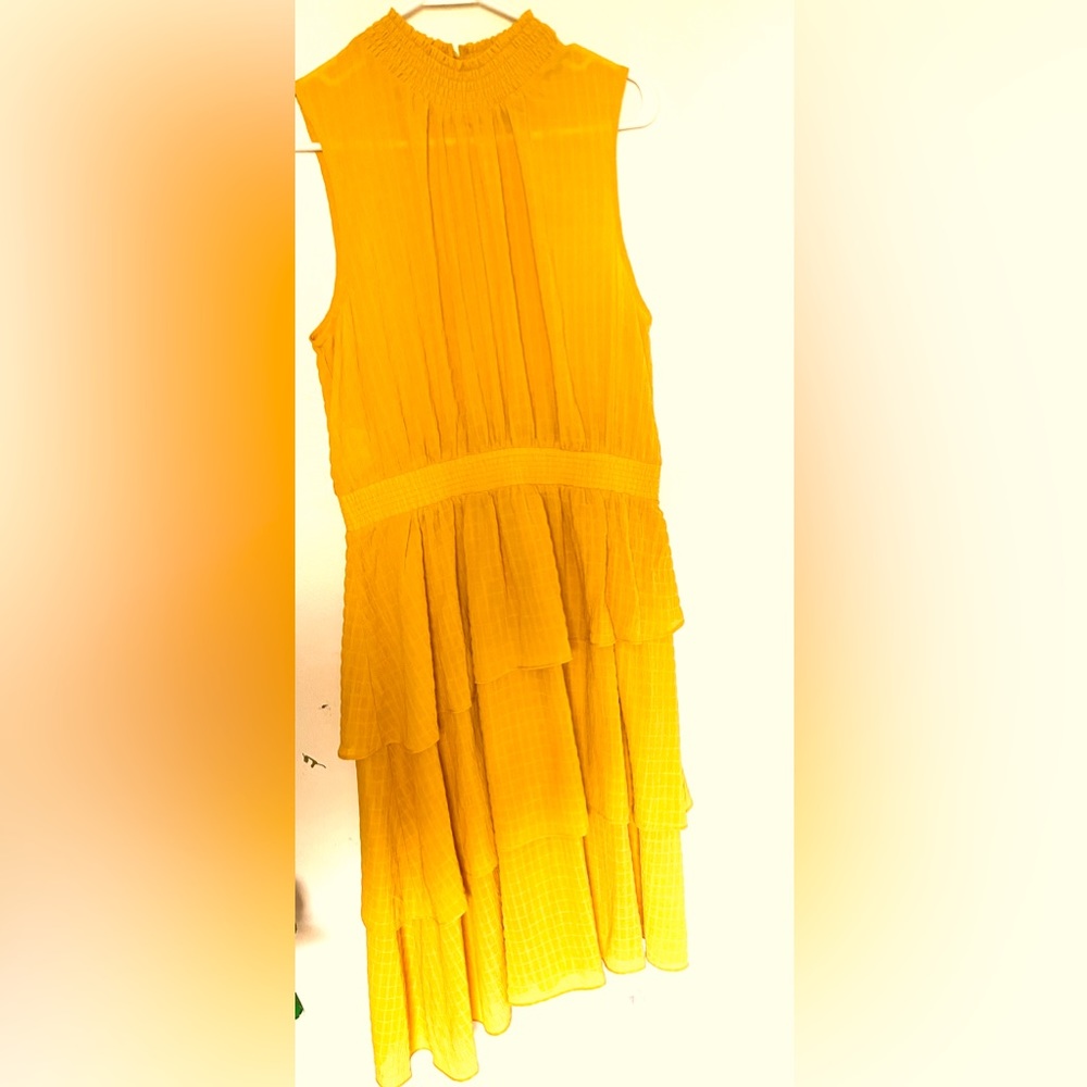 Yellow ruffled dress